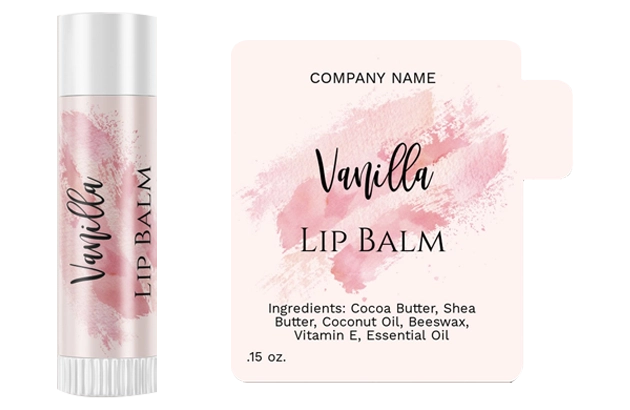 Personalized lip balm labels